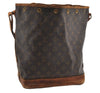Authentic Louis Vuitton Monogram Noe Shoulder Drawstring Bag M42224 LV 1176G