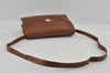 Authentic GUCCI 2Way Shoulder Cross Body Clutch Bag Purse Leather Brown 1176I