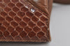 Authentic GUCCI 2Way Shoulder Cross Body Clutch Bag Purse Leather Brown 1176I