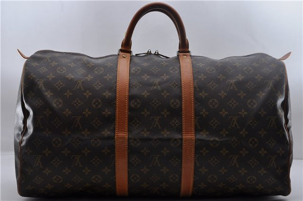 Authentic Louis Vuitton Monogram Keepall 55 Boston Bag M41424 LV 1180D
