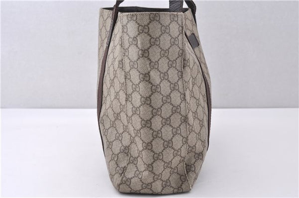 Authentic GUCCI Vintage Shoulder Tote Bag GG PVC Leather 141624 Brown 1180F