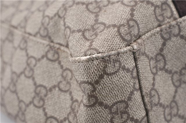 Authentic GUCCI Vintage Shoulder Tote Bag GG PVC Leather 141624 Brown 1180F