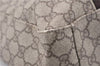Authentic GUCCI Vintage Shoulder Tote Bag GG PVC Leather 141624 Brown 1180F
