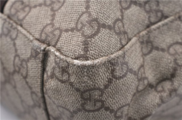 Authentic GUCCI Vintage Shoulder Tote Bag GG PVC Leather 141624 Brown 1180F