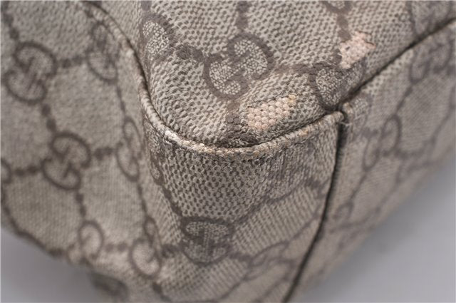 Authentic GUCCI Vintage Shoulder Tote Bag GG PVC Leather 141624 Brown 1180F