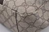 Authentic GUCCI Vintage Shoulder Tote Bag GG PVC Leather 141624 Brown 1180F