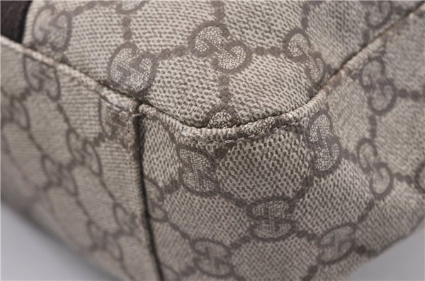 Authentic GUCCI Vintage Shoulder Tote Bag GG PVC Leather 141624 Brown 1180F