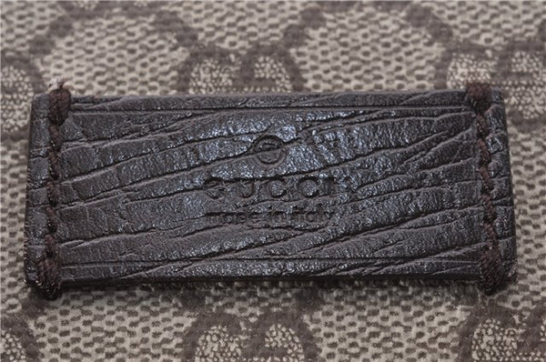 Authentic GUCCI Vintage Shoulder Tote Bag GG PVC Leather 141624 Brown 1180F