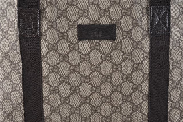 Authentic GUCCI Vintage Shoulder Tote Bag GG PVC Leather 141624 Brown 1180F