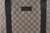 Authentic GUCCI Vintage Shoulder Tote Bag GG PVC Leather 141624 Brown 1180F