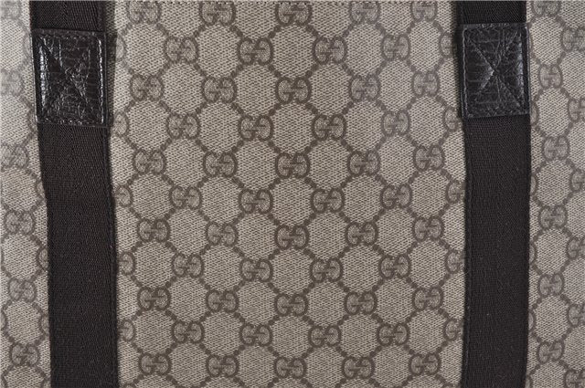 Authentic GUCCI Vintage Shoulder Tote Bag GG PVC Leather 141624 Brown 1180F