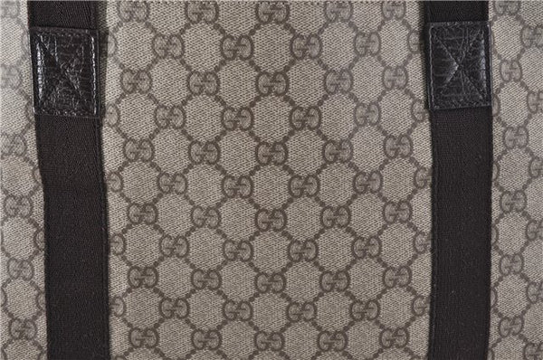 Authentic GUCCI Vintage Shoulder Tote Bag GG PVC Leather 141624 Brown 1180F