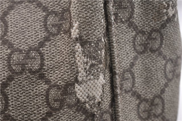 Authentic GUCCI Vintage Shoulder Tote Bag GG PVC Leather 141624 Brown 1180F