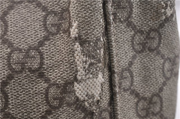 Authentic GUCCI Vintage Shoulder Tote Bag GG PVC Leather 141624 Brown 1180F