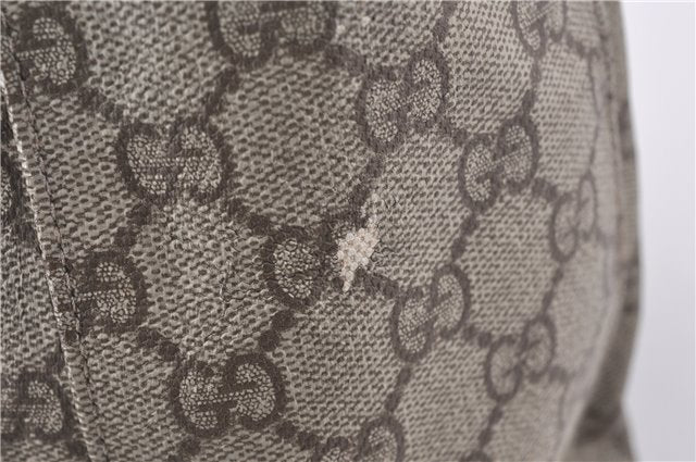 Authentic GUCCI Vintage Shoulder Tote Bag GG PVC Leather 141624 Brown 1180F