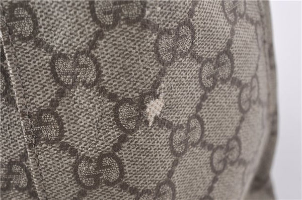 Authentic GUCCI Vintage Shoulder Tote Bag GG PVC Leather 141624 Brown 1180F