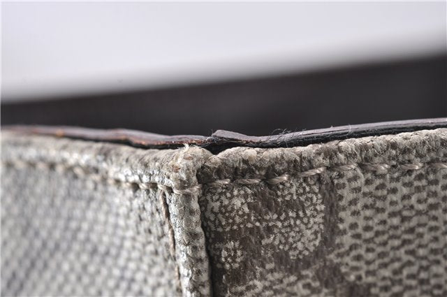 Authentic GUCCI Vintage Shoulder Tote Bag GG PVC Leather 141624 Brown 1180F