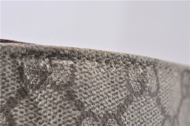 Authentic GUCCI Vintage Shoulder Tote Bag GG PVC Leather 141624 Brown 1180F