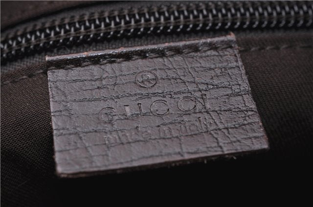 Authentic GUCCI Vintage Shoulder Tote Bag GG PVC Leather 141624 Brown 1180F