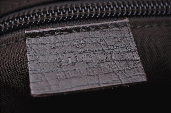 Authentic GUCCI Vintage Shoulder Tote Bag GG PVC Leather 141624 Brown 1180F