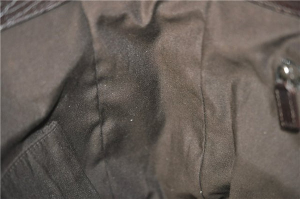 Authentic GUCCI Vintage Shoulder Tote Bag GG PVC Leather 141624 Brown 1180F