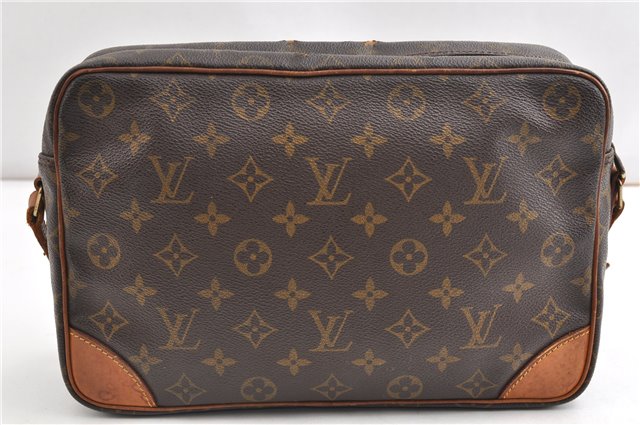 Authentic Louis Vuitton Monogram Trocadero 30 Shoulder Cross Bag M51272 LV 1180G