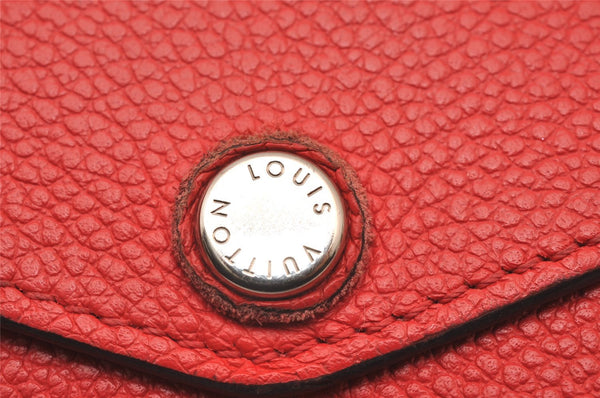 Auth Louis Vuitton Monogram Empreinte Portefeuille Sarah Wallet M61181 Red 1180I