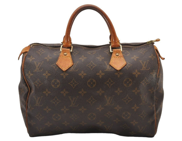 Authentic Louis Vuitton Monogram Speedy 30 Hand Boston Bag M41526 LV 1181I