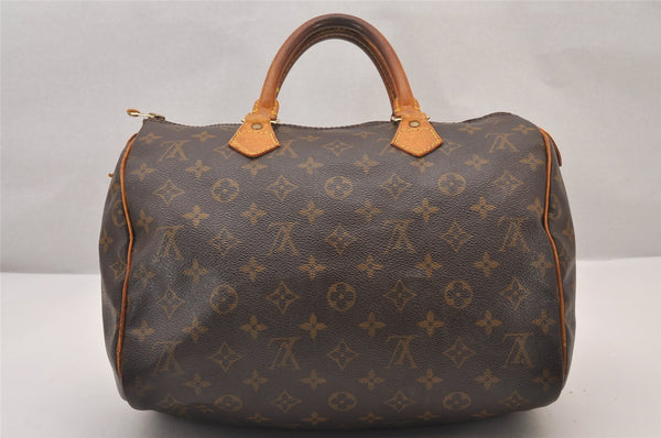 Authentic Louis Vuitton Monogram Speedy 30 Hand Boston Bag M41526 LV 1181I