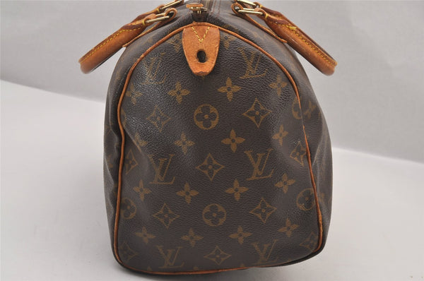 Authentic Louis Vuitton Monogram Speedy 30 Hand Boston Bag M41526 LV 1181I
