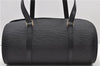 Authentic Louis Vuitton Epi Soufflot Black Hand Bag M52222 LV 1182D