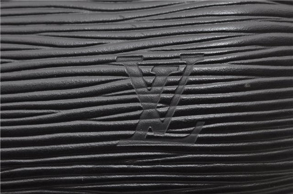 Authentic Louis Vuitton Epi Soufflot Black Hand Bag M52222 LV 1182D