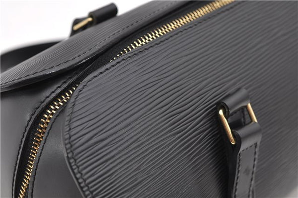 Authentic Louis Vuitton Epi Soufflot Black Hand Bag M52222 LV 1182D