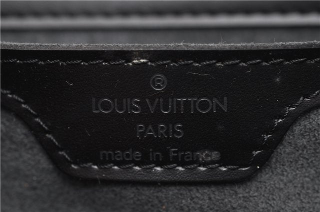 Authentic Louis Vuitton Epi Soufflot Black Hand Bag M52222 LV 1182D