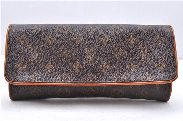 Authentic Louis Vuitton Monogram Pochette Twin GM Shoulder Bag M51852 LV 1182E