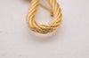 Authentic Christian Dior Vintage String Motif Brooch Gold Tone CD 1182I