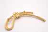 Authentic Christian Dior Vintage String Motif Brooch Gold Tone CD 1182I