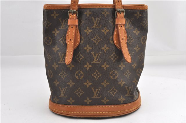Authentic Louis Vuitton Monogram Bucket PM Shoulder Tote Bag Old Model LV 1184G