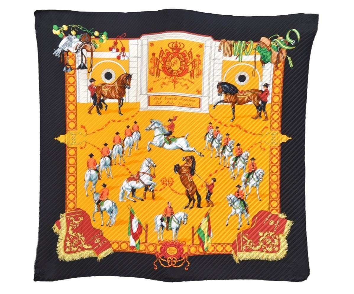 Authentic HERMES Pleats Scarf 