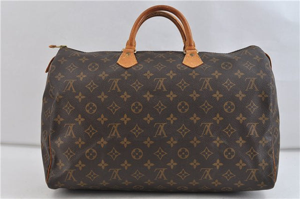 Authentic Louis Vuitton Monogram Speedy 40 Hand Bag M41522 LV 1186D