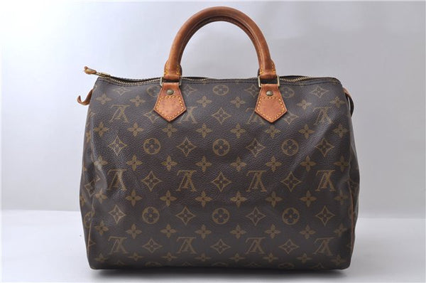 Authentic Louis Vuitton Monogram Speedy 30 Hand Bag Purse M41526 LV 1187D