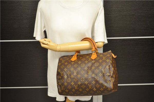 Authentic Louis Vuitton Monogram Speedy 30 Hand Bag Purse M41526 LV 1187D