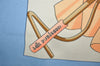 Auth HERMES Carre 90 "CHAPMES DES PLAGES NORMANDES" Silk Light Blue Box 1187I