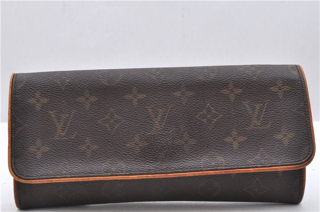 Authentic Louis Vuitton Monogram Pochette Twin GM Shoulder Bag M51852 LV 1188D