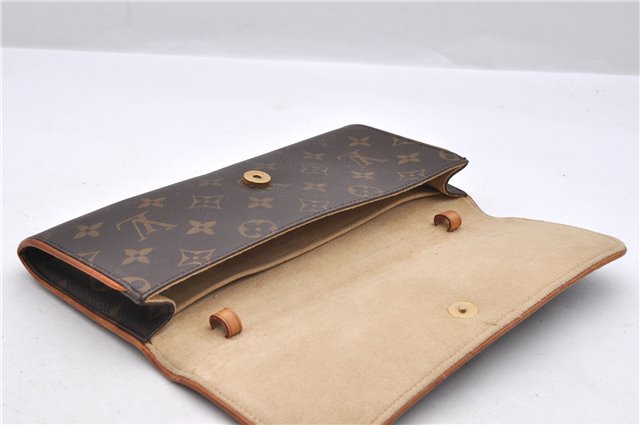 Authentic Louis Vuitton Monogram Pochette Twin GM Shoulder Bag M51852 LV 1188D