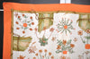 Authentic HERMES Carre 90 Scarf "Herbier de Gavarnie" Silk Orange 1189I