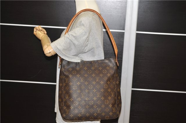 Authentic Louis Vuitton Monogram Looping GM Shoulder Bag M51145 LV 1190F