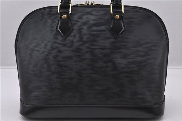 Authentic Louis Vuitton Epi Alma PM Hand Bag Black M40302 LV 1193F