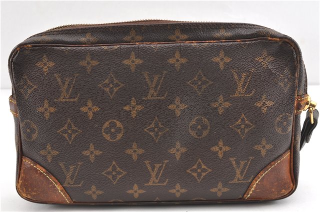 Authentic Louis Vuitton Monogram Marly Dragonne GM M51825 Clutch Bag Junk 1193G