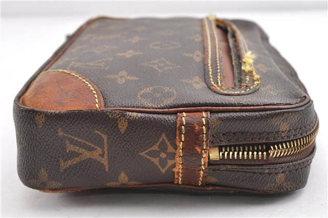 Authentic Louis Vuitton Monogram Marly Dragonne GM M51825 Clutch Bag Junk 1193G